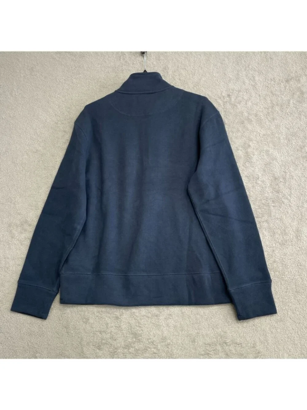 Banana Republic Men's M Navy Half-Zip Pullover Sweatshirt Cotton-Blend N1476